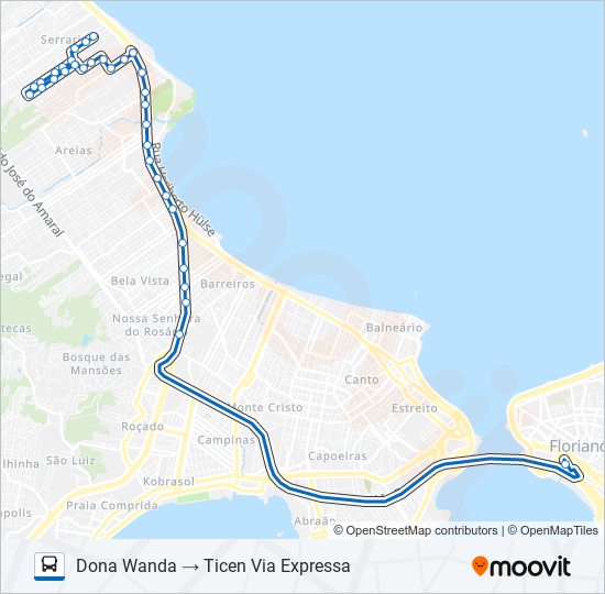 43402 DONA WANDA bus Line Map
