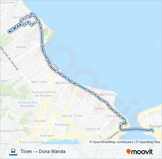 43402 DONA WANDA Bus Line Map