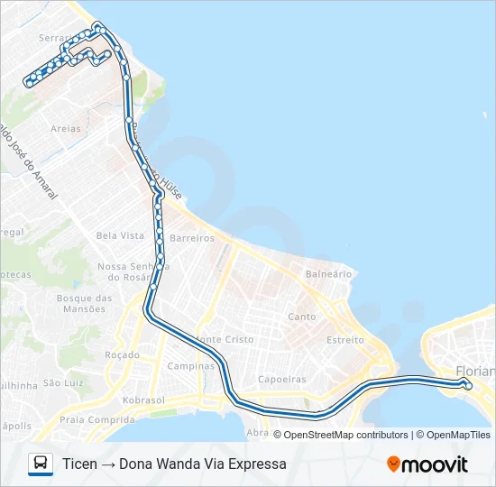 43402 DONA WANDA Bus Line Map