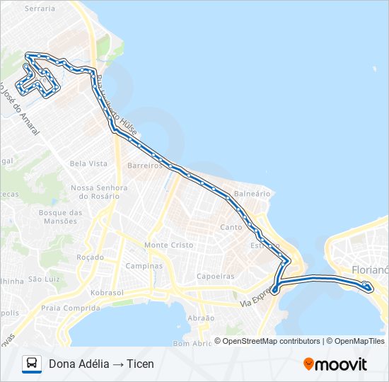 9900 DONA ADÉLIA bus Line Map