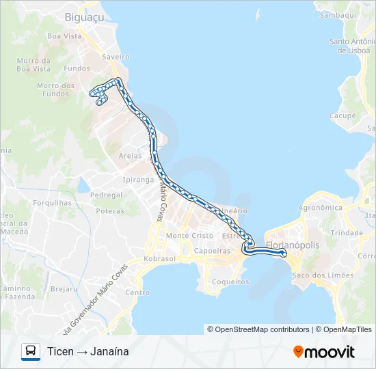 43400 JARDIM JANAÍNA Bus Line Map