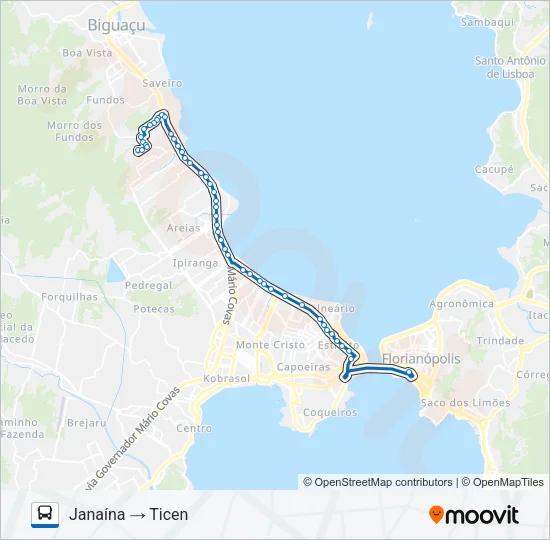 43400 JARDIM JANAÍNA Bus Line Map