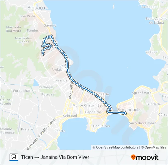 43400 JARDIM JANAÍNA Bus Line Map
