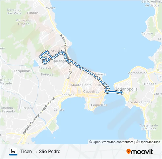 10200 BAIRRO SÃO PEDRO Bus Line Map