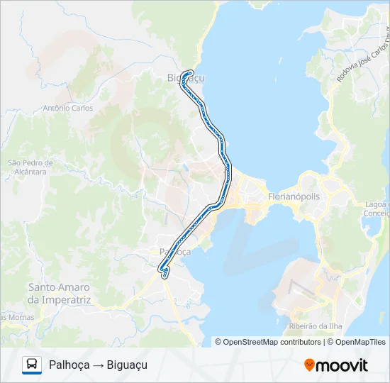 8800 BIGUAÇU / PALHOÇA Bus Line Map