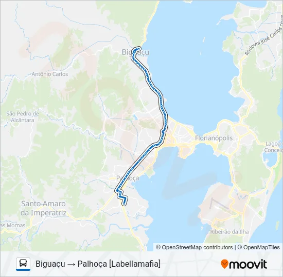 8800 BIGUAÇU / PALHOÇA Bus Line Map