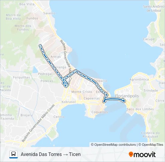 84500 AVENIDA DAS TORRES Bus Line Map