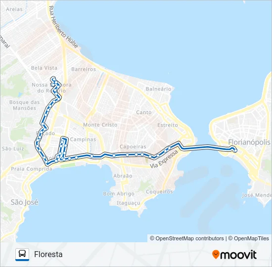 2200 FLORESTA VIA KOBRASOL Bus Line Map