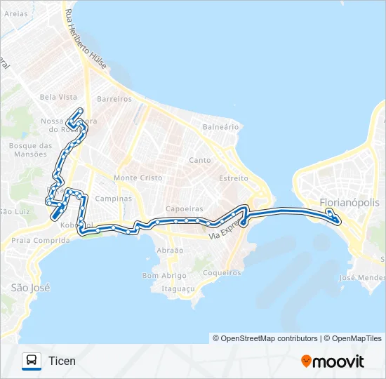 2200 FLORESTA VIA KOBRASOL Bus Line Map