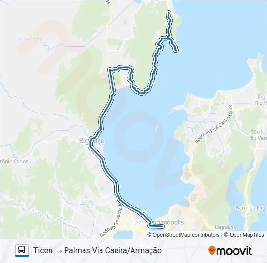 43300 PALMAS / FLORIANÓPOLIS Bus Line Map