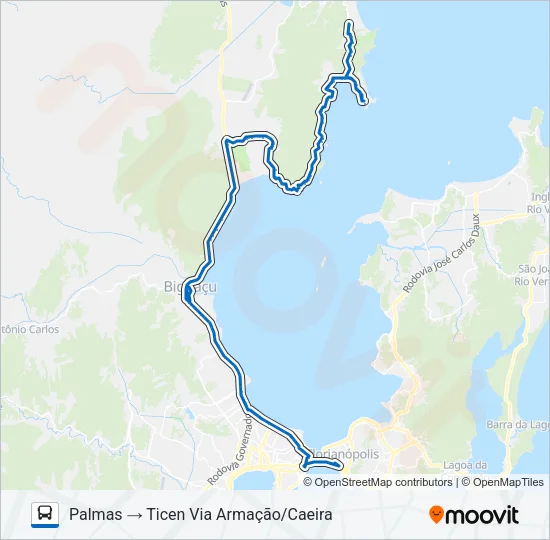 43300 PALMAS / FLORIANÓPOLIS Bus Line Map