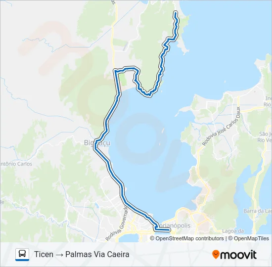 43300 PALMAS / FLORIANÓPOLIS Bus Line Map