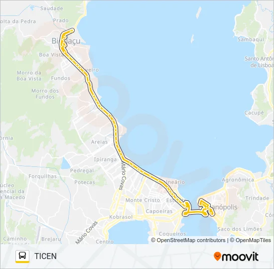 76403 EXECUTIVO BIGUAÇU Bus Line Map