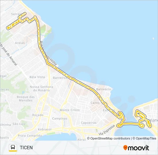 43404 EXECUTIVO DONA WANDA Bus Line Map