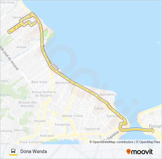 43404 EXECUTIVO DONA WANDA Bus Line Map
