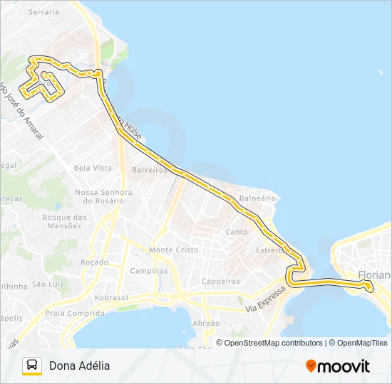 9902 EXECUTIVO DONA ADÉLIA Bus Line Map