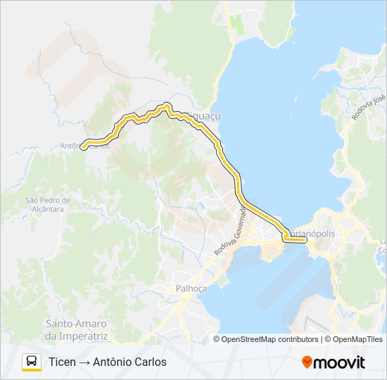 Mapa da linha 10501 EXECUTIVO ANTÔNIO CARLOS de ônibus