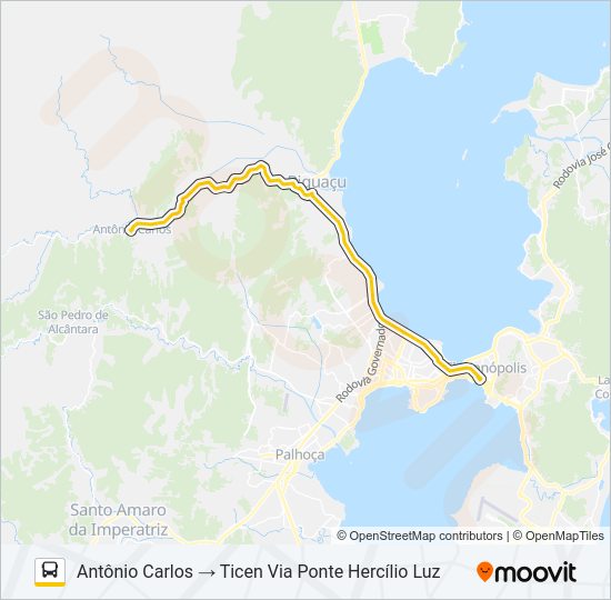 Mapa da linha 10501 EXECUTIVO ANTÔNIO CARLOS de ônibus