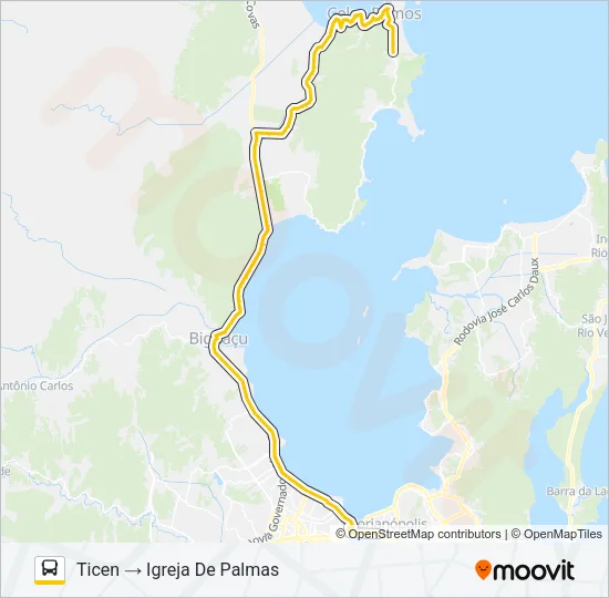 44701 EXECUTIVO GOVERNADOR CELSO RAMOS Bus Line Map