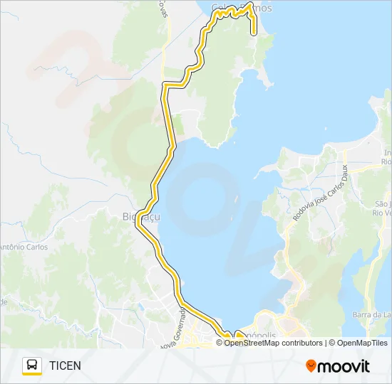 44701 EXECUTIVO GOVERNADOR CELSO RAMOS Bus Line Map