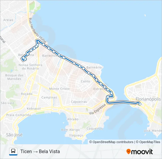 43100 BELA VISTA 1 Bus Line Map