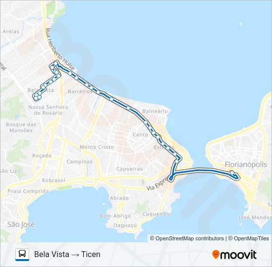 43100 BELA VISTA 1 Bus Line Map