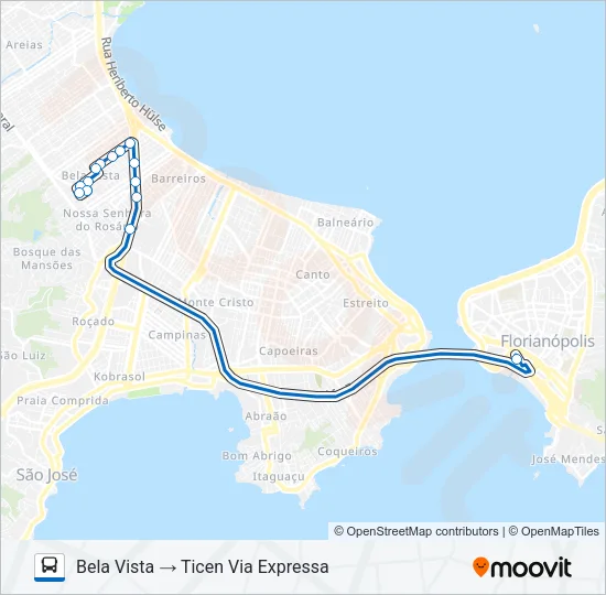 43100 BELA VISTA 1 Bus Line Map