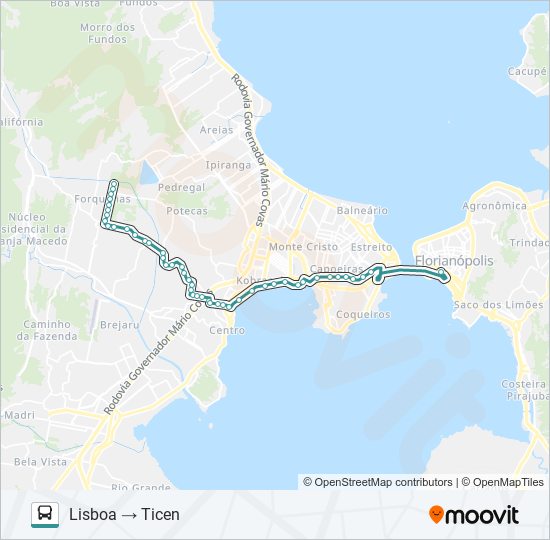 Mapa da linha 763.1 P.R. LISBOA de ônibus