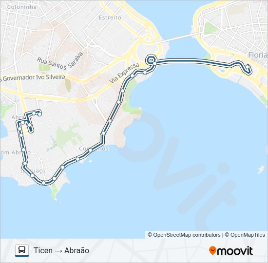 Mapa da linha 665 ABRAÃO de ônibus