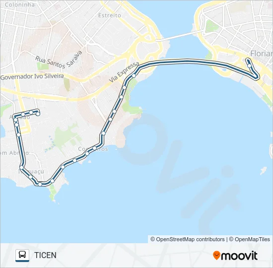 665 ABRAÃO Bus Line Map