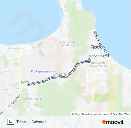 263 GAIVOTAS Bus Line Map