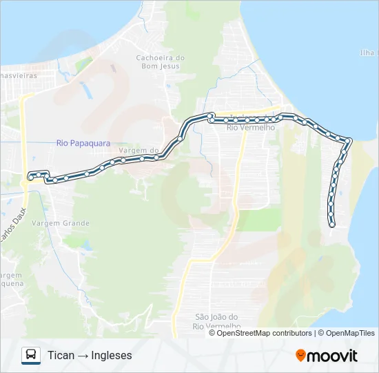264 INGLESES Bus Line Map
