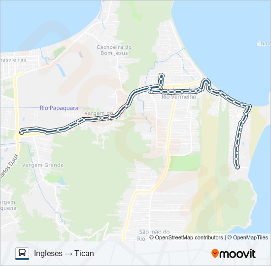 264 INGLESES bus Line Map