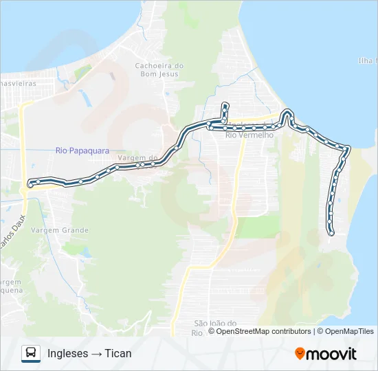 264 INGLESES Bus Line Map