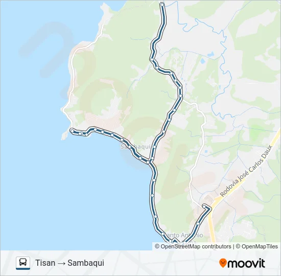 365 SAMBAQUI Bus Line Map