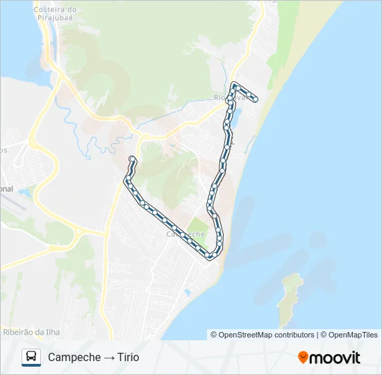 462 CAMPECHE Bus Line Map