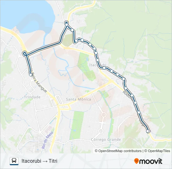 165 ITACORUBI Bus Line Map