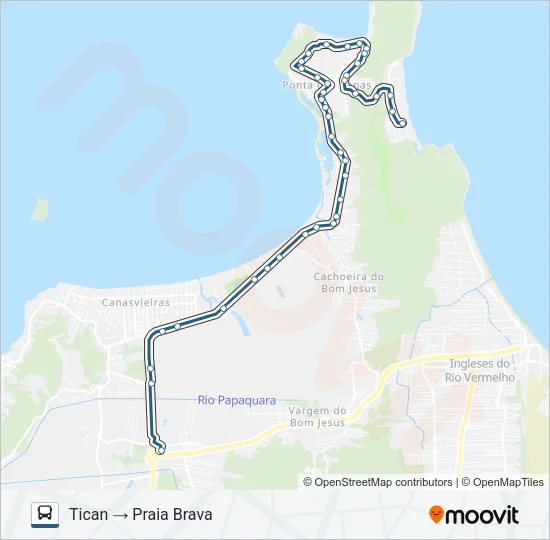 266 PRAIA BRAVA Bus Line Map