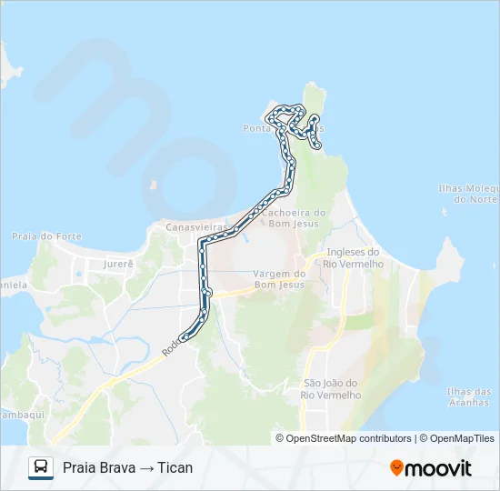 266 PRAIA BRAVA Bus Line Map