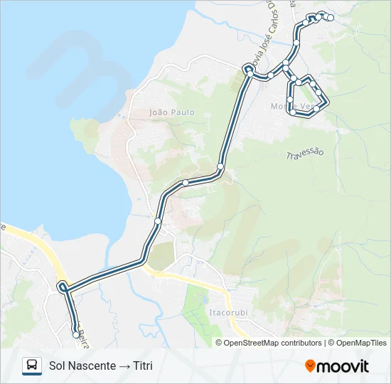 155 SOL NASCENTE Bus Line Map