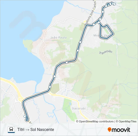 155 SOL NASCENTE Bus Line Map