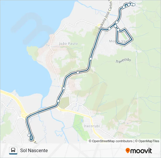 155 SOL NASCENTE Bus Line Map