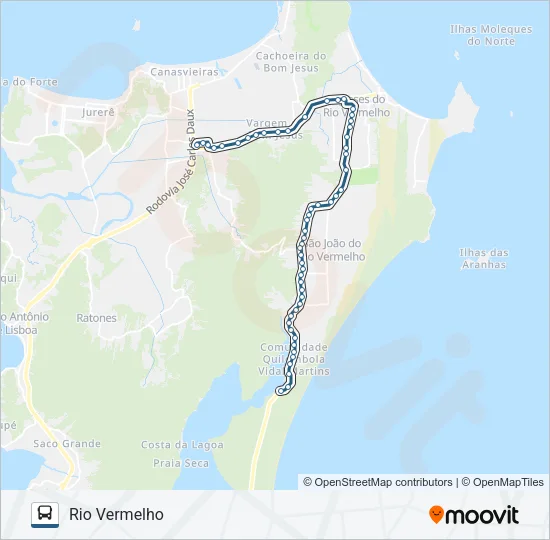 267 RIO VERMELHO Bus Line Map