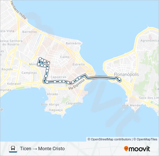670 MONTE CRISTO Bus Line Map