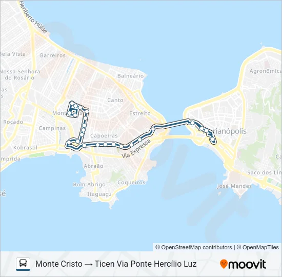 670 MONTE CRISTO Bus Line Map