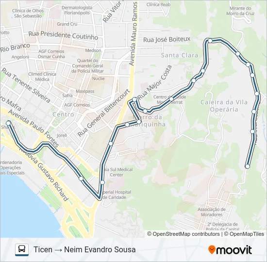 764 MONTE SERRAT Bus Line Map