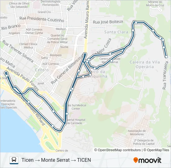 764 MONTE SERRAT Bus Line Map