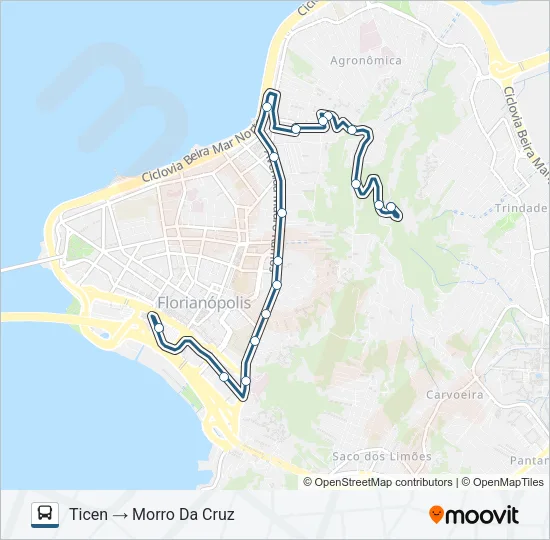 160 MORRO DA CRUZ Bus Line Map