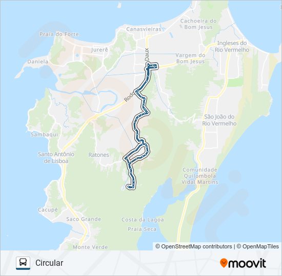 Mapa de 282 VARGEM PEQUENA de autobús