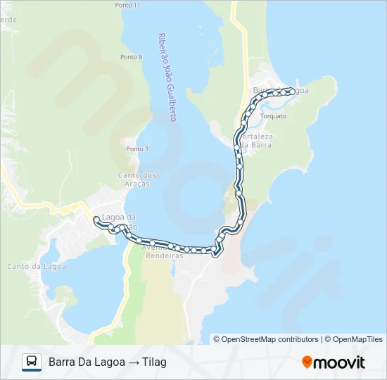 360 BARRA DA LAGOA Bus Line Map